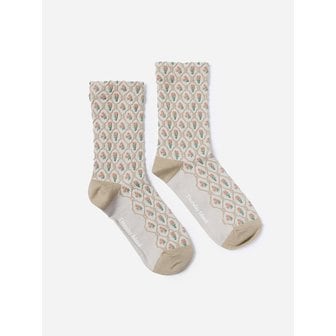 써스데이아일랜드 미니플라워 자카드 삭스_T258MSC231W