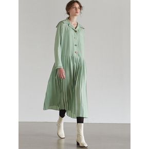 SAILOR STITCH PLEATS DRESS_MINT GREEN