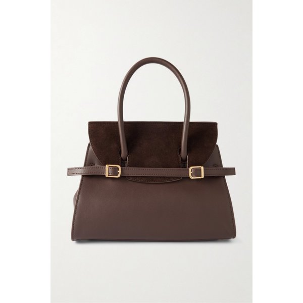 심카이 리버 스웨이드 트림 가죽 토트백 46376663162899737