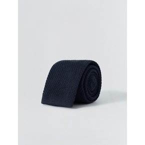 Classic Cotton Knit Tie_Navy