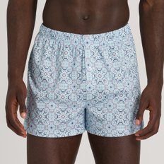 Fancy Jersey Boxers (Blue tile Print 73290) HANRO KOREA