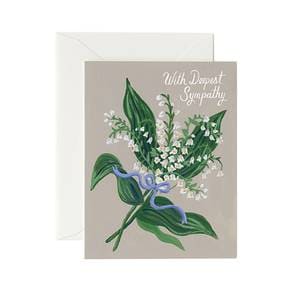 Lily of the Valley Sympathy Card 위로 카드