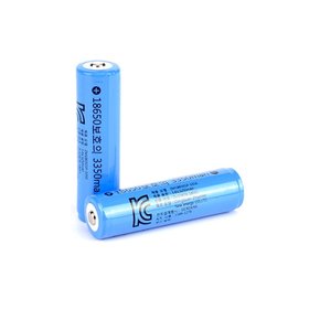 라온 KC인증 18650배터리 3.7V 3350mAh 리튬이온 충전용 보호회로 내장 충전지 2개