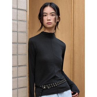 쎄씨 타이넥 투웨이 롱 슬리브 블랙 C011