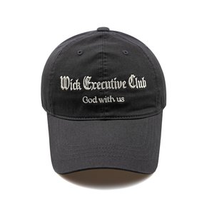 EXECUTIVE CLUB GOD WITH US 워싱 볼캡-차콜