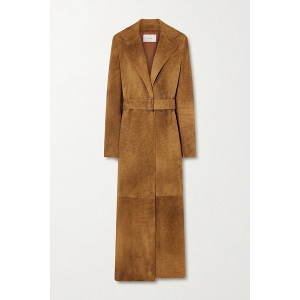 라이사 벨티드 스웨이드 트렌치 코트 46376663162973676