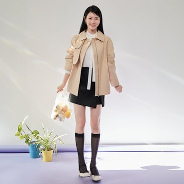 잇미샤 [25 S/S] 잇미샤 에코레더 랩디자인 숏팬츠 ITP2ZLP440