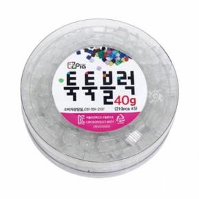 뚝딱 툭툭블럭 투명흰색 만들기 교구 재료 40g X ( 3매입 )