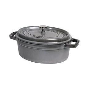 일본 스타우브 냄비0108 Staub Pico Cocotte Oval 9.1 inches 23 cm Graphite Gray Pot Inductio