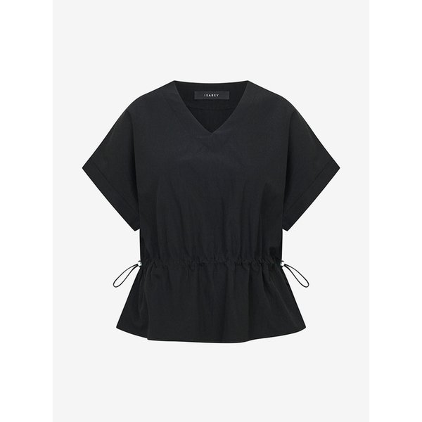 허리 스트링 브이넥 반팔 블라우스 (VMBAF2451)