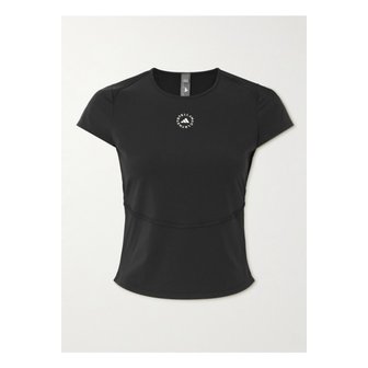 아디다스 바이스텔라매카트니 프린트 스트레치  저지 탑 블랙 46376663162951396