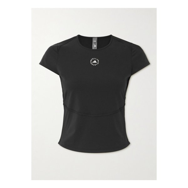 바이스텔라매카트니 프린트 스트레치  저지 탑 블랙 46376663162951396