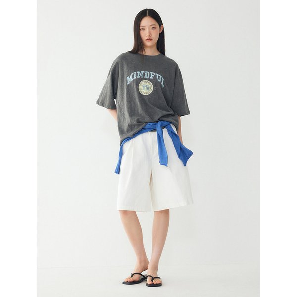 데님 턱 주름 버뮤다 팬츠_오프화이트 9176262982