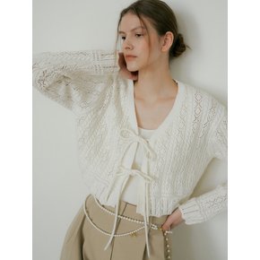 CROCHET KNIT CARDIGAN_2COLOR