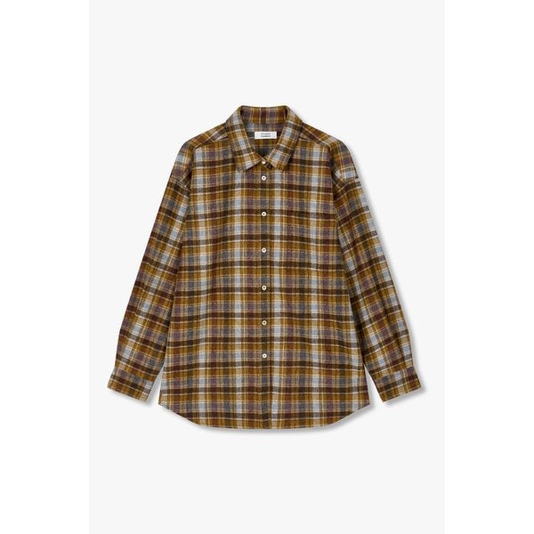 베이직핏 체크 울 셔츠 9105421220071