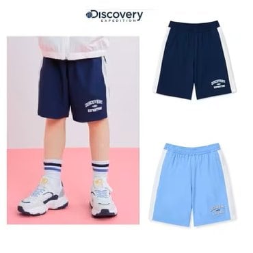 디스커버리키즈 [정상가 59,000원] 키즈 바시티 사이드배색 5부 반바지 DKSP53043