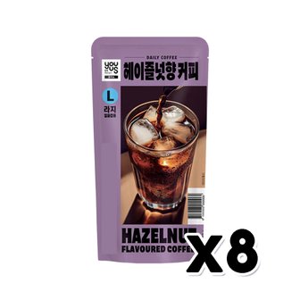  유어스 헤이즐넛향커피 L 아이스파우치음료 340ml x 8개