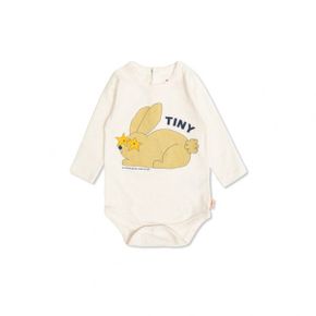 Tiny Cottons 프린티드 바디수트 - AW24-100 0-LIGHT CREAM HEATHER