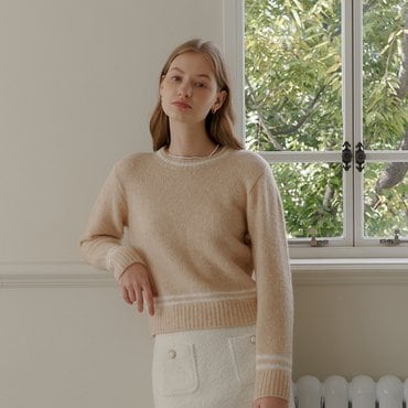 YUPPE LAMA COLOR KNIT_BEIGE