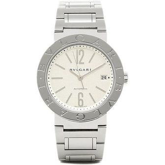  일본 남자 불가리 시계 1818403 BVLGARI AUTO BB38WSSD/N 워치 Mens SS Bracelet White Serial I