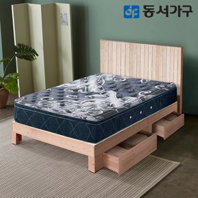 내추럴 헤드형 편백나무 퀸 Q 서랍형 침대 (매트미포함) DF642940