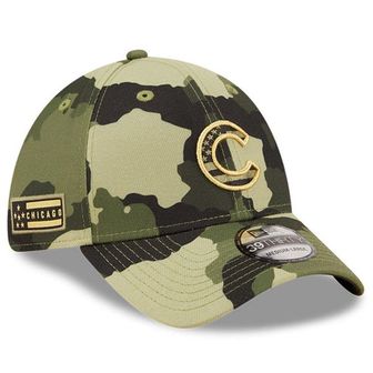 이스퀘어 4873960 New Era Mens Camo Chicago Cubs 2022 Armed Forces Day 39THIRTY Flex Hat