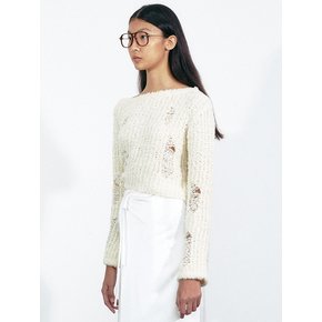 Mollis Off Shoulder Knit (Ivory)