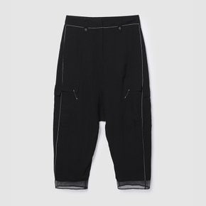 스티치 배기 팬츠 블랙 YW2505359