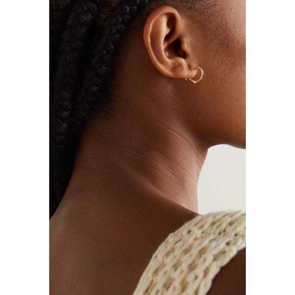 넷 서스테인 하트 필스 14k  골드 후프 이어링 1647597301634068