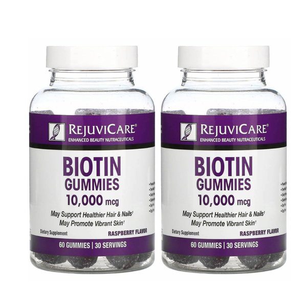Rejuvicare 비오틴 Biotin 라즈베리향 60구미 2개