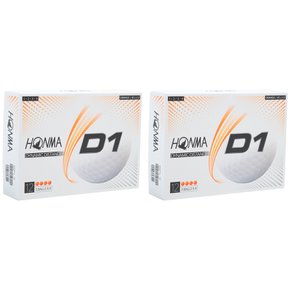 일본 HONMA 혼마 D1 2 피스 골프공 24피스 오렌지