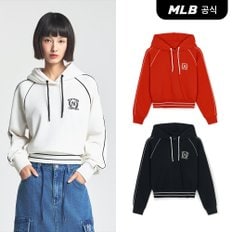 [코리아공식] [MLB] 여성 스포티브 바시티 밴딩 크롭 후드티 (3 COLOR)