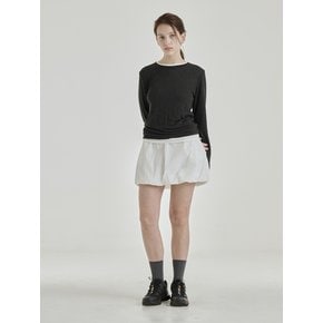 BALLOON MINI SKIRT [WHITE]