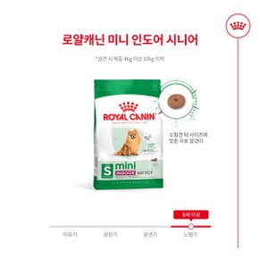 강아지사료 미니 인도어 시니어 500g + 100g 추가증정