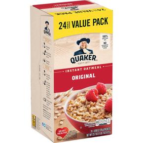 [해외직구] Quaker 퀘이커 인스턴트 오트밀 밸류 팩 오리지널 28g 24입