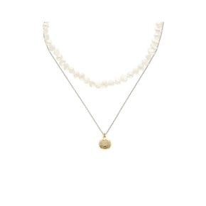 [SET]Aurora Pearl Necklace + Yellow Rita Necklace