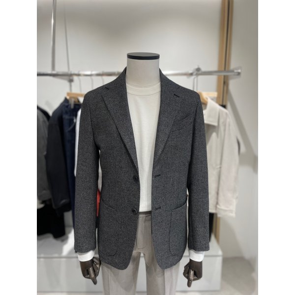 [여주점] 25 S/S 이태리 수입원단 그레이 마이크로 패턴 자켓  (PK4071)