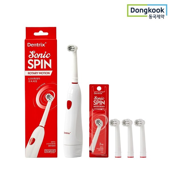 덴트릭스 소닉스핀 전동칫솔 + 교체모 3P