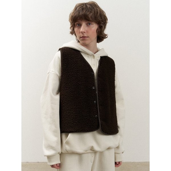 Tale Reversible Quilted Vest (Brown)