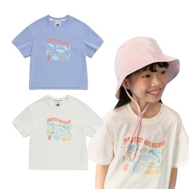 내셔널지오그래픽키즈 냉감 여름 그래픽 반팔티셔츠 K242GTS020 2종 택1 (정가49,000원)