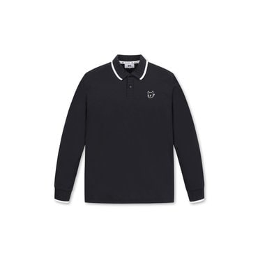 왁 (왁골프)Men WAACKY Pique LS Polo_WMTBS24101BKX