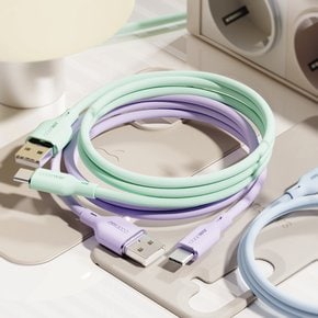 팔레트 USB A to C타입 고속 충전 케이블 0.2m외