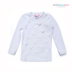 [드라마퀸] 하트 래쉬가드 - 화이트 (DRAMAQUEEN HEARTS RASH GUARD - WHITE) (최초판매가:123,000원)