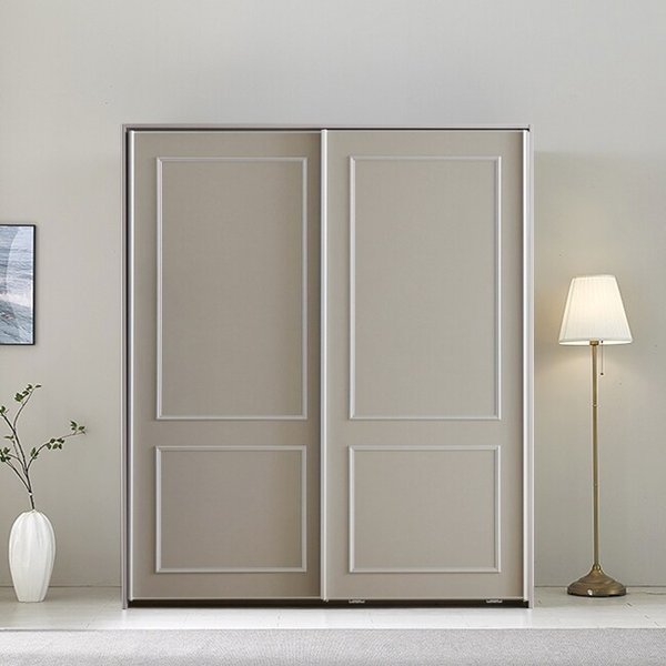 쥬피터 E0 웨인스코팅 슬라이딩 키큰 옷장 2400 수납형(3도어)