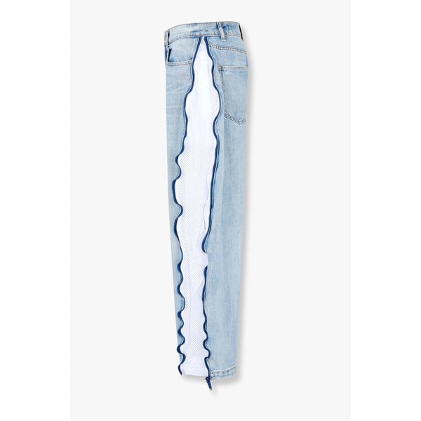 커브드 지퍼 볼륨 데님 팬츠 3615310504000