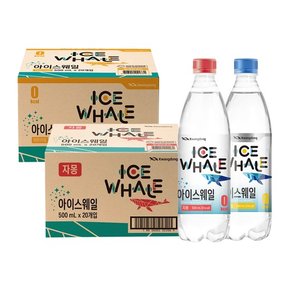 아이스웨일 레몬라임 500ml 20병 + 자몽 500ml 20병