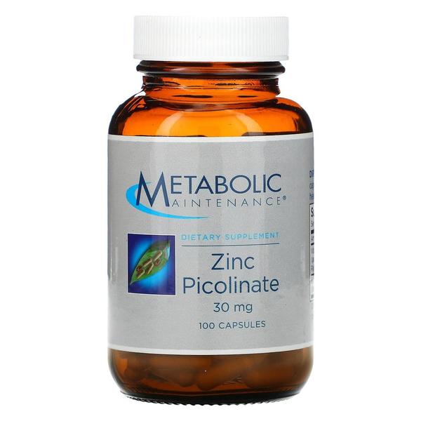 [해외직구]메타볼릭메인터너스 징크 아연 피콜리네이트 30mg 100캡슐 Metabolic Maintenance Zinc Picolinate 30 mg 100 Capsules