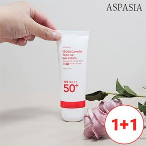 끈적임 백탁없는 카멜리아 쌩얼 톤업 선크림 대용량 SPF50+ PA+ 1+1행사 중