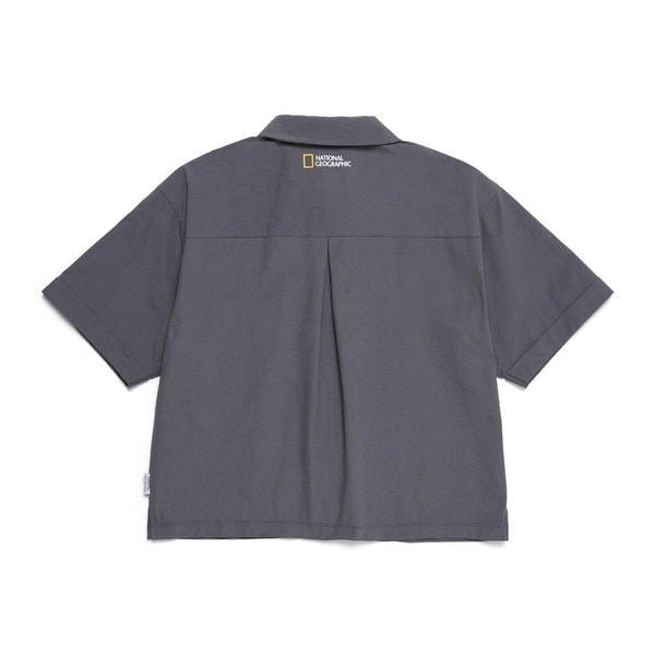 [여주점] N252WSH190 여성 프로즌에어 세미크롭 반팔 셔츠 BLUE GREY