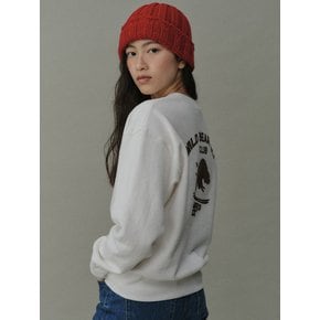 back print peachskin sweatshirts (ivory)